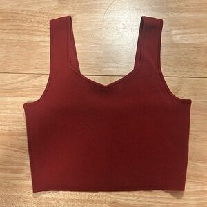Banana republic knit red crop top
